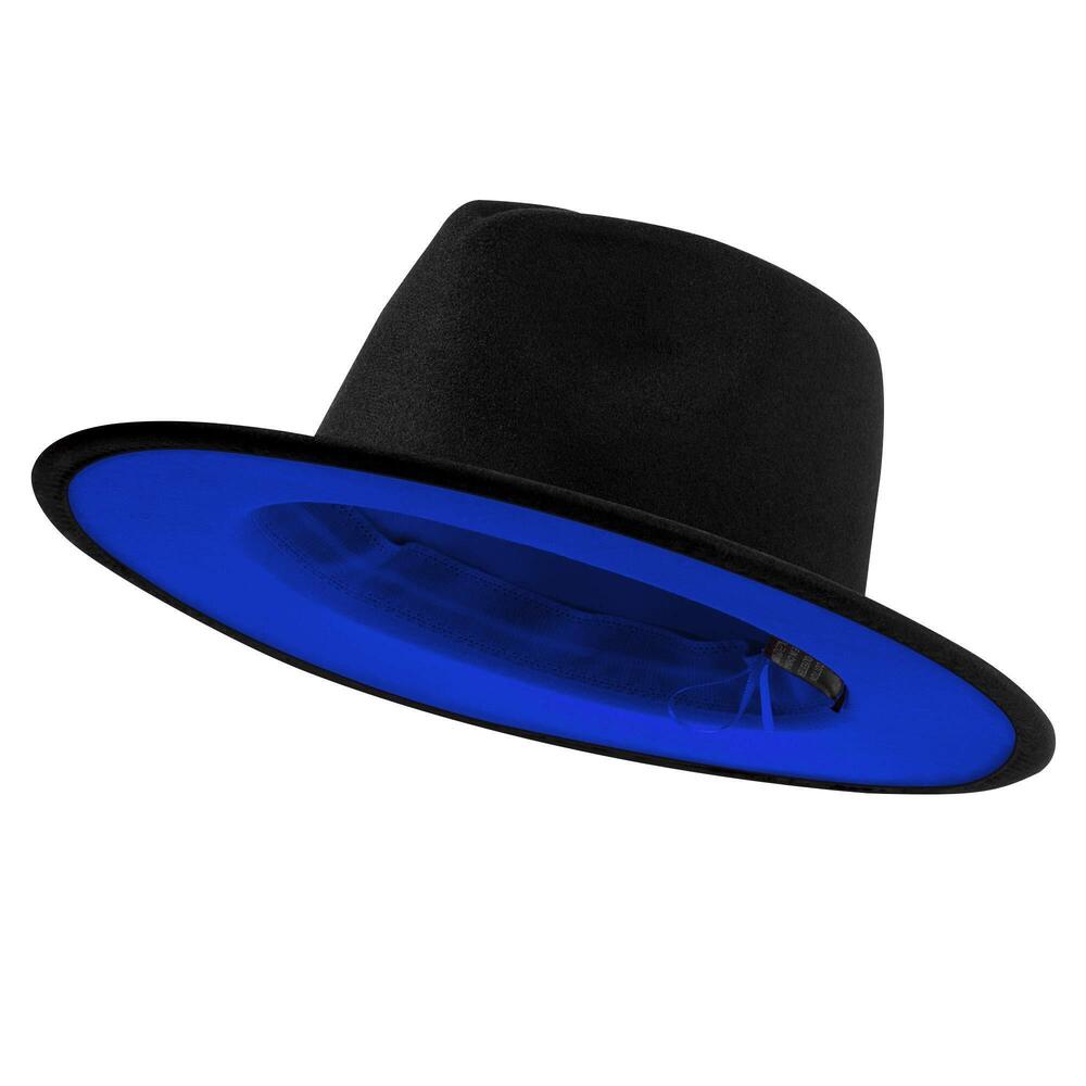 7892 Fedora Hats & Wide Brim Fedora Felt Panama Hat 's Dress Hats with Belt